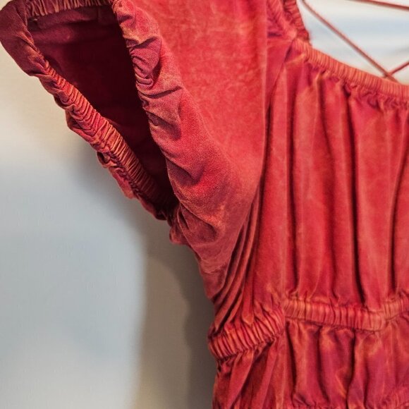 Rebellion Again Cropped Strappy Back Off Shoulder Top Large - Picture 8 of 8